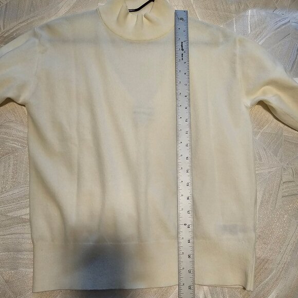 Women’s Ivory Sweater with Upper Back Cutout and Mock Neck from The Drop, Small - Picture 7 of 10